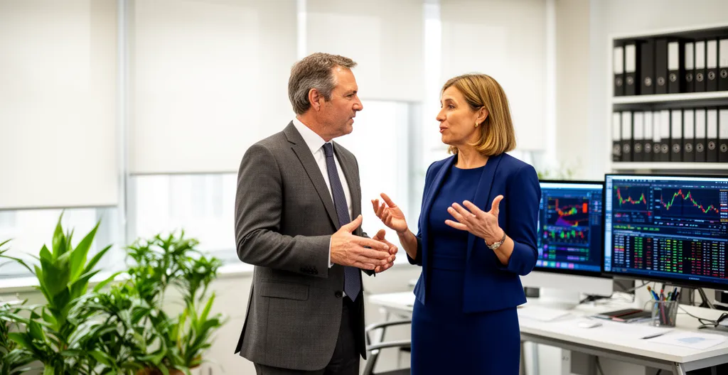 Deux professionnels analysant ensemble les données financières d'un projet de subvention